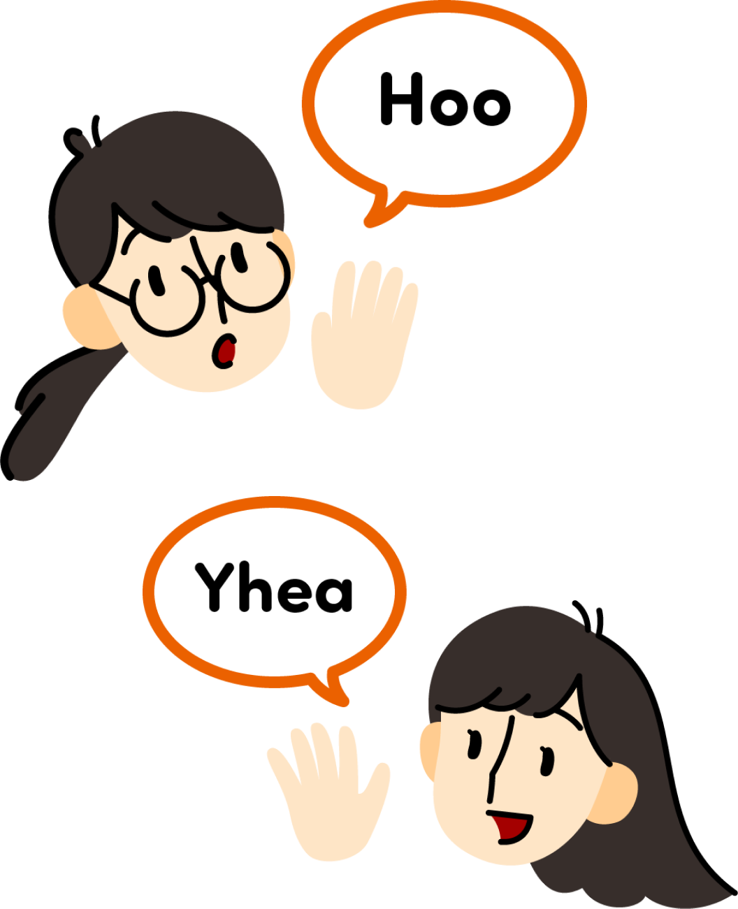 フーと言ってるイラスト